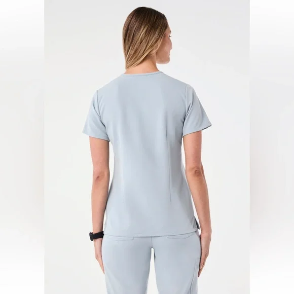 Figs Dusty Blue Catarina Scrub Top - Picture 5 of 9